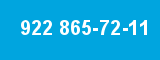 922 865-72-11 922 865-72-11